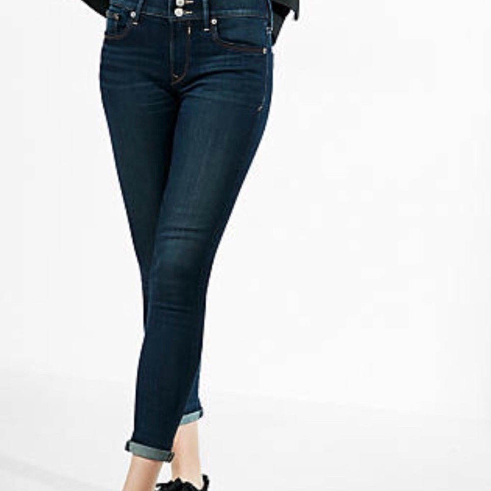 Express Size 0 Mia mid rise cropped jeans